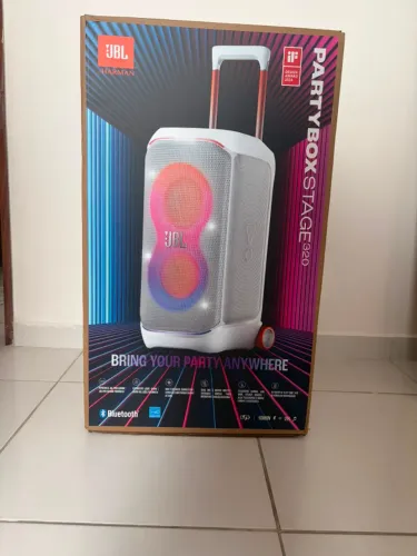 Caixa De Som Bluetooth Jbl Partybox Stage 320 - Branca (Lacrada, nf e garantia)