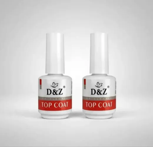 Kit dois Top Coat Finalizador de unhas <br>unhas de gel, acrigel, fibra, polygel