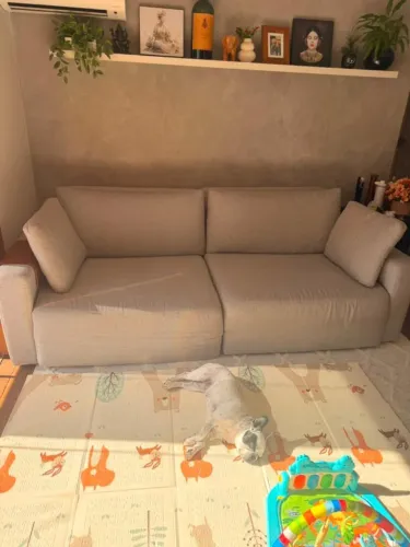 Sofá 2 Lugares Cinza | Impermeabilizado | Excelente Estado