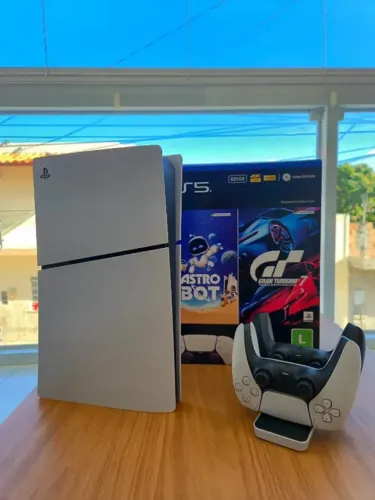 Playstation 5 Slim Digital 825gb + Controle Midnight Black EXCELENTE ESTADO