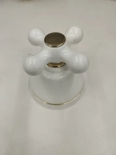 Acabamento Registro 3/4 Grand Antique Branco c/dourado