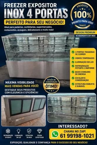 Freezer balcão refrigerado