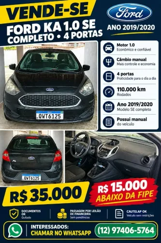 Ford KA 1.0 Se/se Plus Tivct Flex 5P 2020