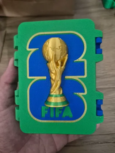 Porta figurinhas REFORÇADA com TAÇA 3D