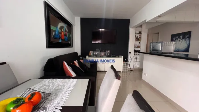 Apartamento para alugar 2 quartos semimobiliado Embaré Santos SP