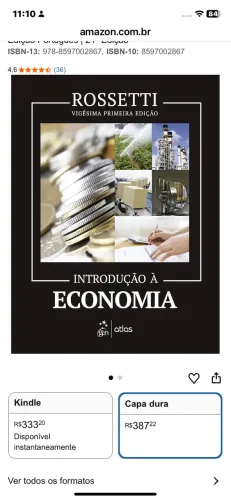 Vendo livro de economia