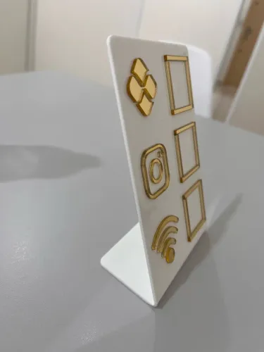 Plaquinha pix e Wi-Fi em acrílico