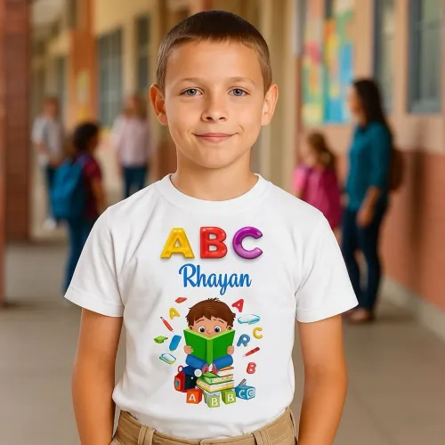 Camisa para ABC adulto e infantil
