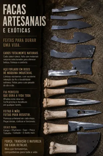 Facas exóticas artesanais