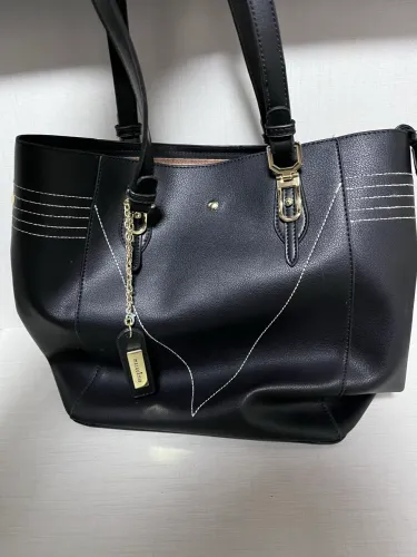 bolsa de mão macadamia preta