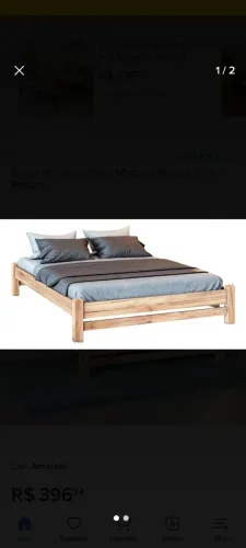 Cama de Casa Nova. Na caixa. Turca sem pintura, madeira.