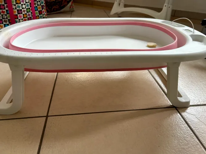 Banheira Dobrável Rosa Buba