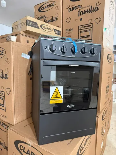 *FOGÃO 4 BOCAS CLARICE / PRETO FOSCO - R$ 900,00*