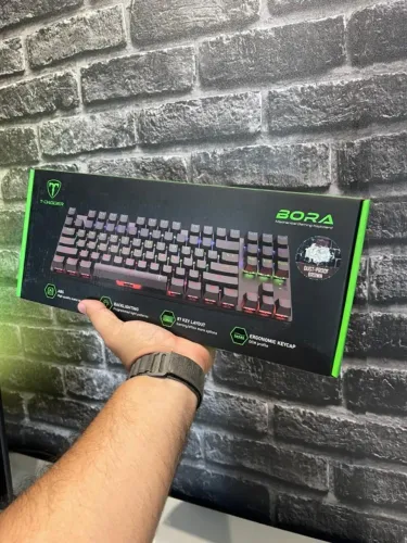 ? Teclado Mecânico T-Dagger Bora RGB Preto (80% - Switch Brown)