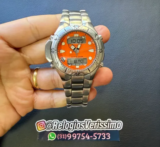 Relógio Citizen Aqualand Jp1060 Laranja