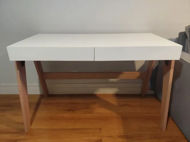 Mesa escritório Trend com 2 gavetas branca 