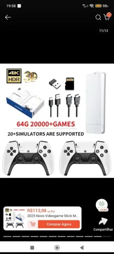 Vendo vídeo game Console Portátil Stick M15 Pro 4K 3D 64 GB White