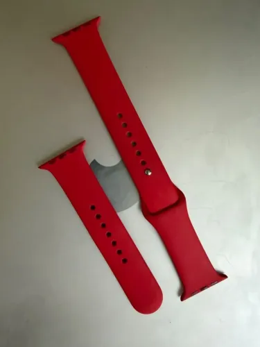 pulseira original apple vermelha product red para caixa de 42mm a 46mm s/m m/l