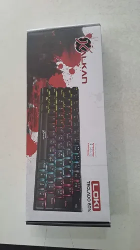 Teclado Mecânico Gamer Kalkan Loki 60% RGB Switch Brown - Novo na Caixa