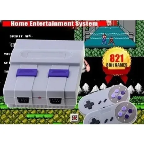 Videogame super game sn03 821 jogos dois controles