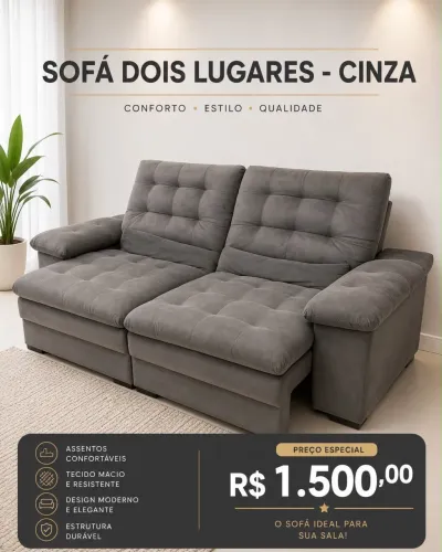 Sofá retrátil novinho