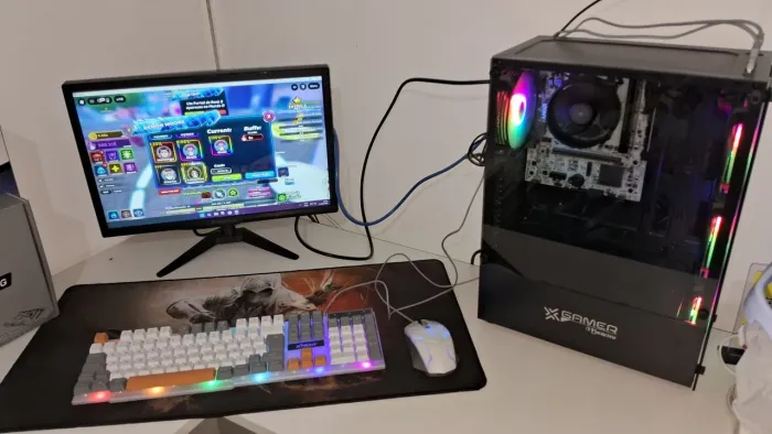 PC Gamer Completo Ryzen 5 5600GT + Monitor + Periféricos