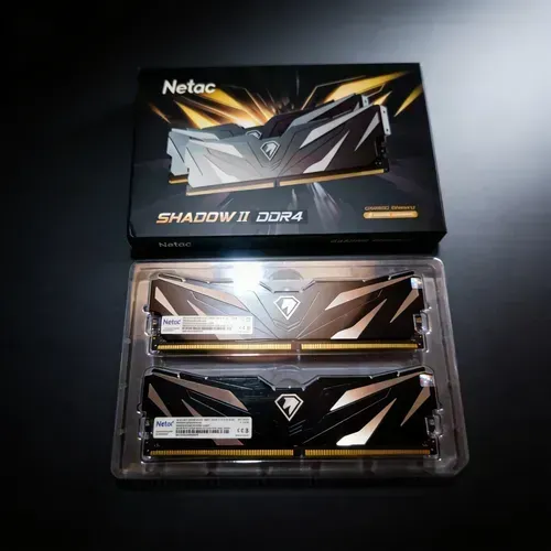 Memória RAM DDR4 Netac Shadow II 16GB (2x8GB) 3200MHz Preto - 2 Pentes