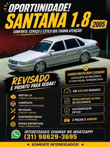 Volkswagen Santana 1.8 MI (álcool) 2005