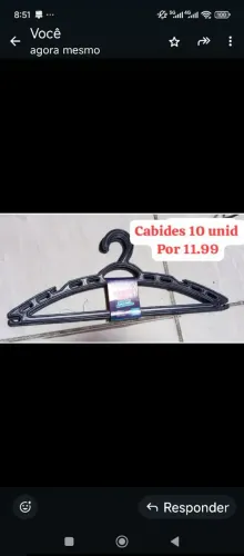 Cabide de roupa 10 unid por 12.00