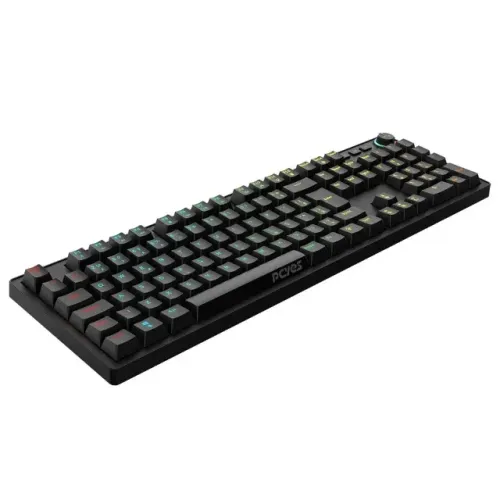 Teclado Mecânico 100% PCyes Zecky Black Vulcan - Switch Red - LED Rainbow- Novo Loja Coimb