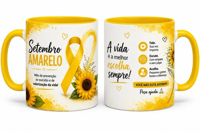 Canecas setembro amarelo