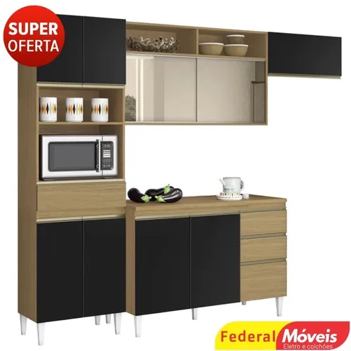 Armário de cozinha completo clara - novo de fábrica - entregamos 