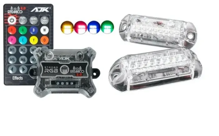 Strobo 143 Efeitos Ajk Rítmico Rgb 3geração 2 Faróis Central