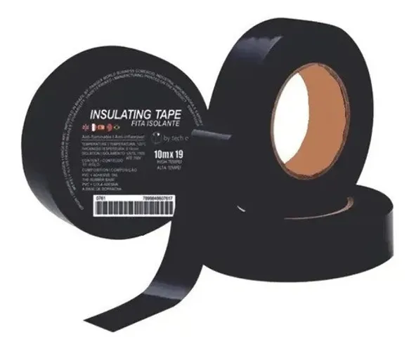 Fita Isolante Preta Alta Temperatura 10m X 19mm