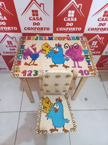 Kit mesa e cadeira infantil 
