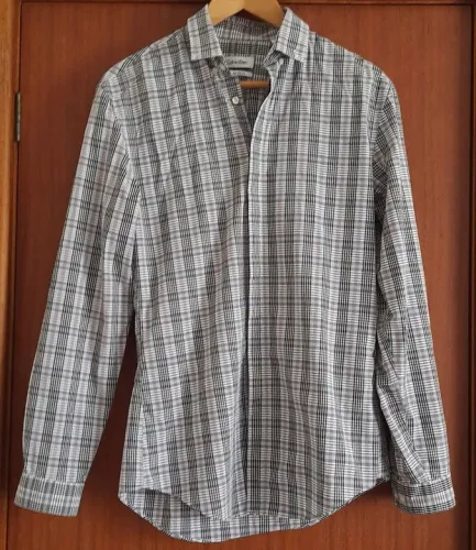 camisa calvin klein slim manga longa