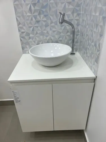 Lavabo lavatório planejado completo com Cuba e torneira deca