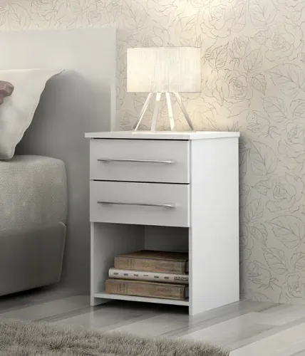 Mesa de cabeceira criado branco - Entrega e montagem inclusa