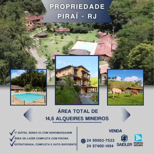 Fazenda produtiva a venda em Piraí-RJ.