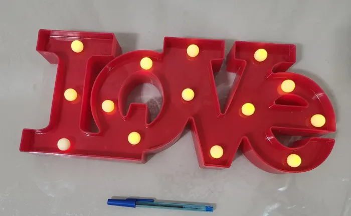 Quadro Luminoso Decorativo LOVE presente romântico