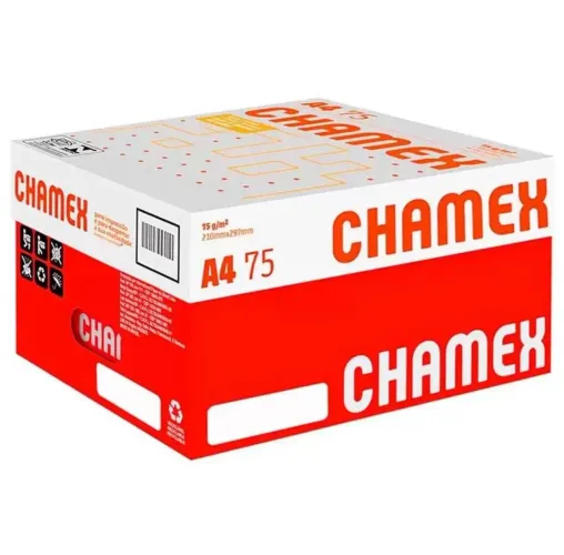 Papel A4 CHAMEX e REPORT  5000 folhas ? Caixa com 10 resmas?