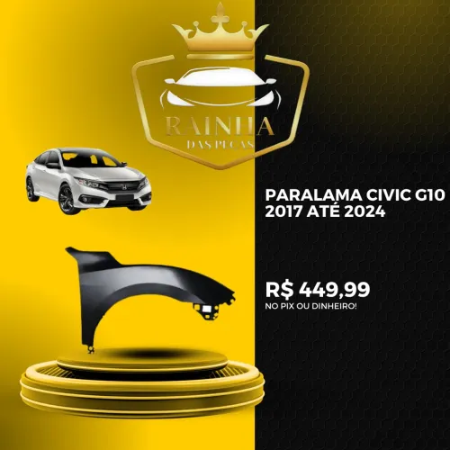 Paralama Civic G10 2017 até 2024