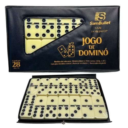 Jogo de Domino com 28 peças