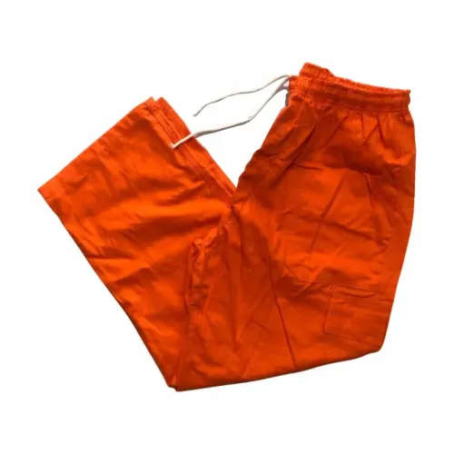 Calça De Brim Industrial 6 Bolsos C/cadarço E Elástico