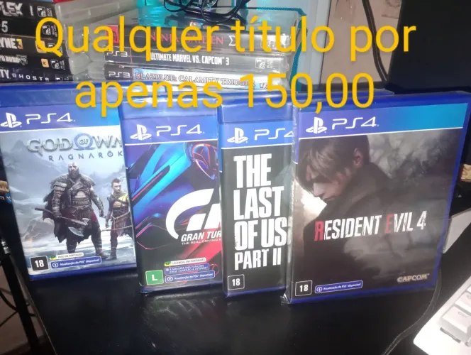 Promoção de jogos para PS4/PS5