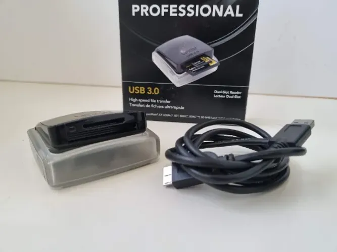 Leitor de cartão de memória com Slot Duplo (Compact Flash UDMA 7/SD) Lexar Lrw400U Usb 3.0