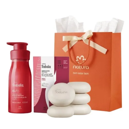Kit Natura Tododia Cereja e Avelã - Hidratante + Sabonete