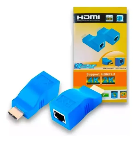 Kit com 3 pares Extensor Hdmi 4k/3d para até 30 Metros Via 1 Cabo Rede Rj45 Cat6/6e
