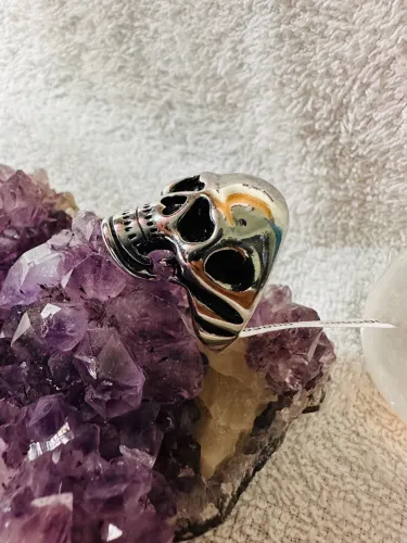 Anel Caveira em Aço