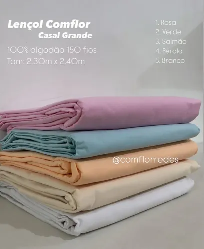 Lençol casal avulso GRANDE 100% algodão - ENTREGA GRÁTIS 